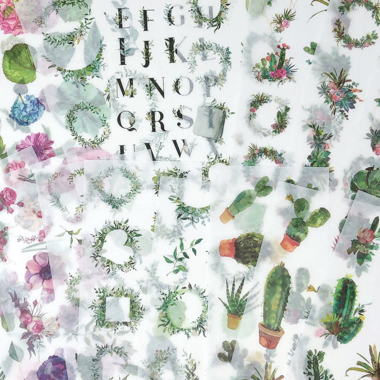Wrapables Washi Stickers Sets for Scrapbooking, DIY Crafts for Stationery, Diary, Card Making